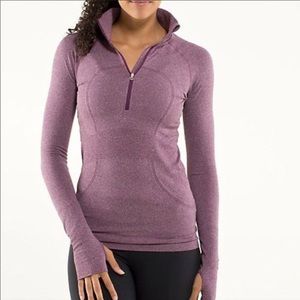 Lululemon Quarter Zip Run Swiftly Burgundy - 6